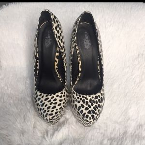 Dalmatian Print Heels Size 7 (fits like 6.5)